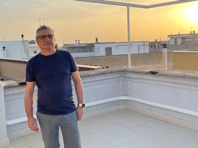Lucio Nicoletti bei Sonnenuntergang